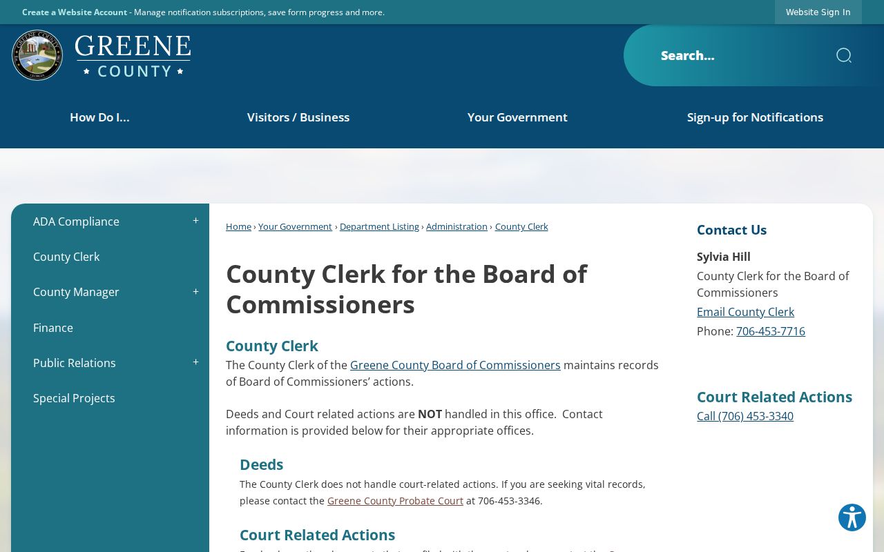 Greene County arrest history County Clerk records routing