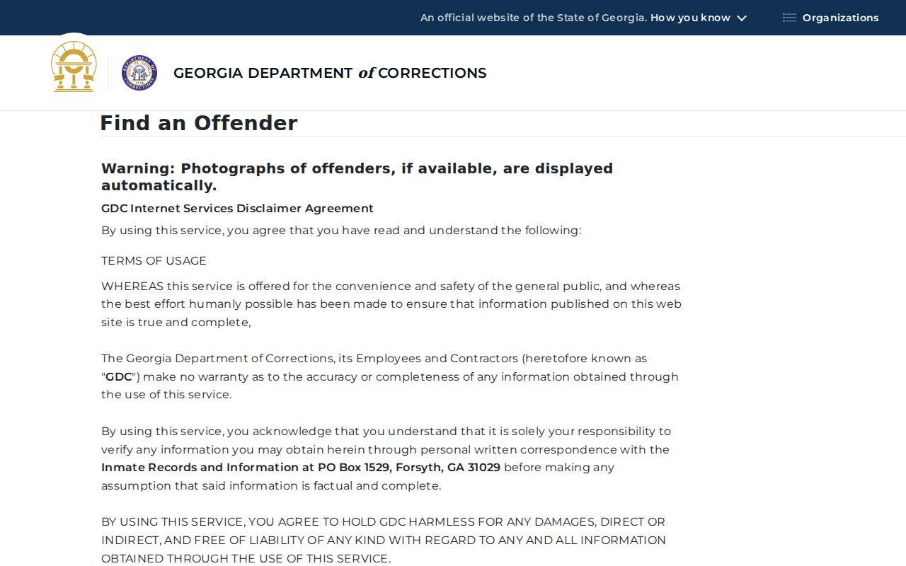 Greene County arrest history GDC offender query