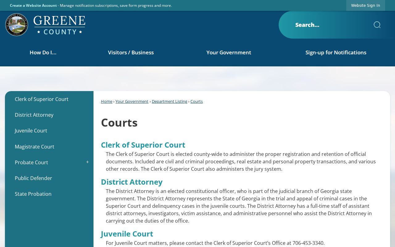 Greene County criminal records court office directory