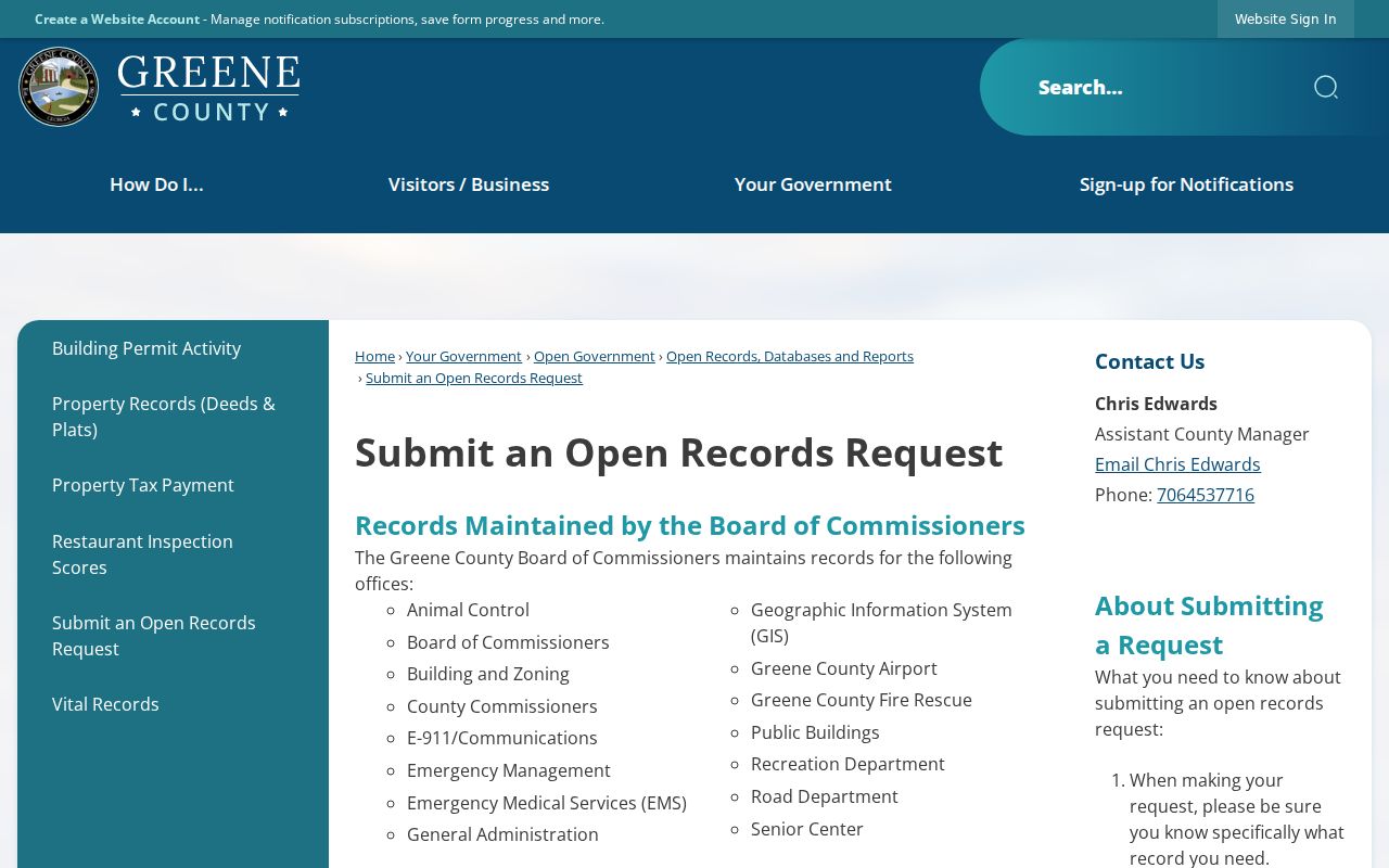 Greene County criminal records open records request form