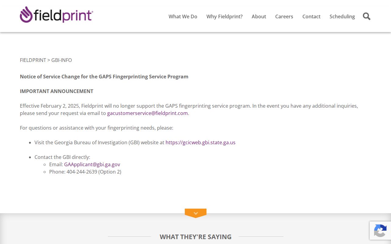 Greene County criminal records GAPS fingerprint appointment portal
