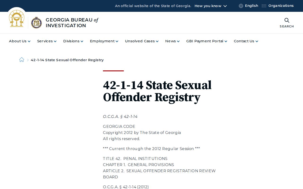 Greene County sex offender check Georgia classification law